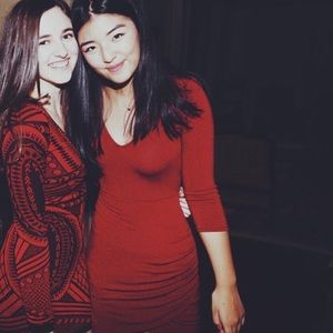 Dark red urban Outfitters bodycon dress